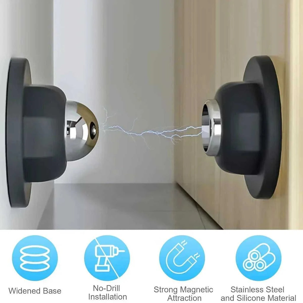 Magnetic Door Stopper Holder Free-punch Kitchen Door Stop Silicone Anti Collision Windproof Household Accessories Retainer The jack market .AU The jack market .AU Home $ 50 14:10#white