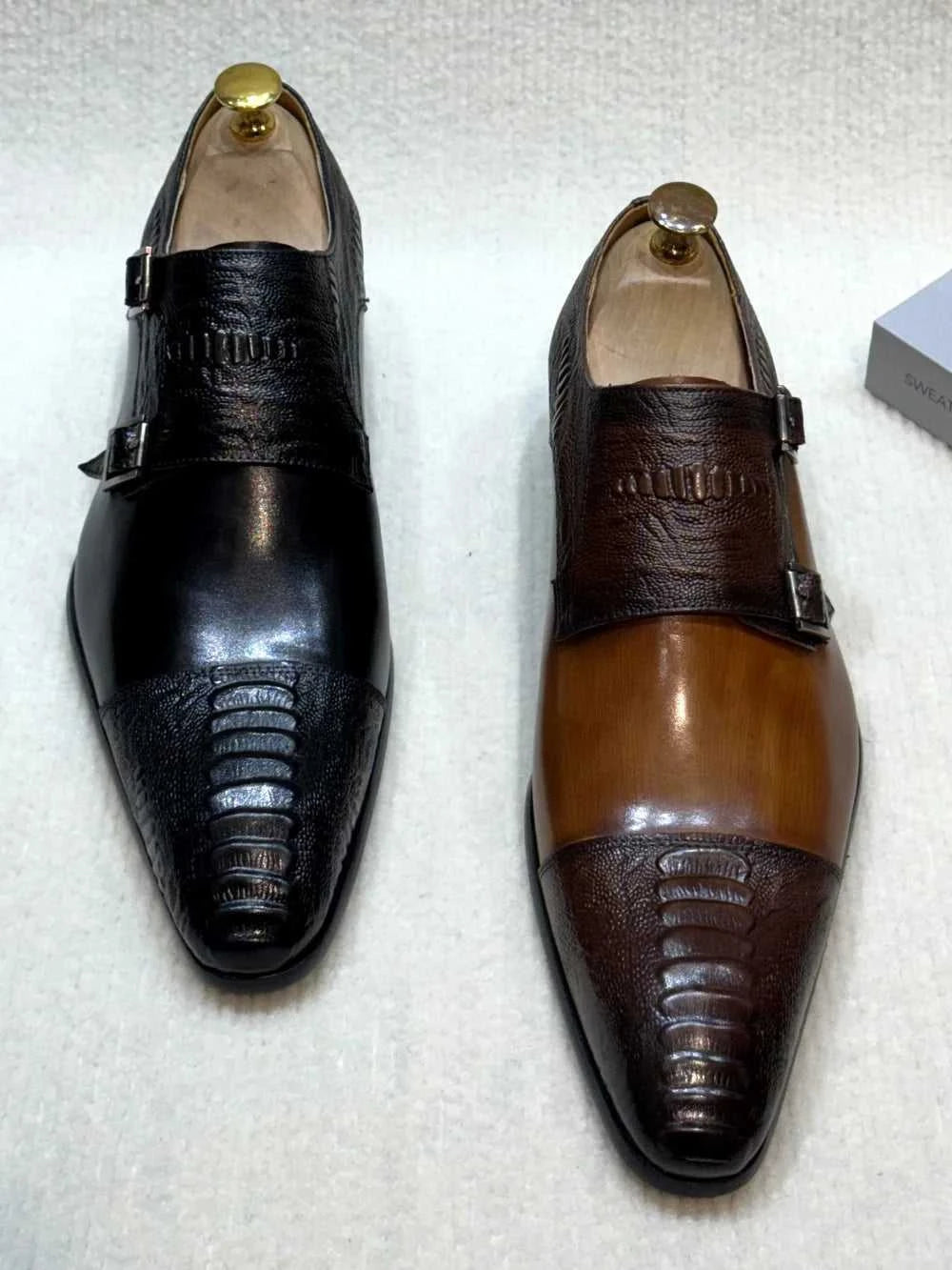 Men's Handmade Brown Monk Shoes Double Buckle Genuine Cow Leather Luxury Wedding Business Formal Basic Men's Footwear The jack market .AU The jack market .AU Step Up Your Style: Trendy Shoes for Every Occasion! $ 132 14:193#black;200000124:200000364