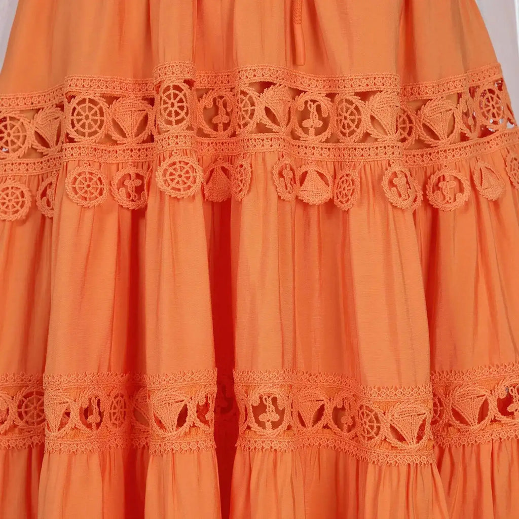 Quality Loose Hollow Out Dress Two Piece Set Women's Shirt Short Skirt Set Embroidered Lace Crop Tops Pleated Skirts Suits 2pcs
