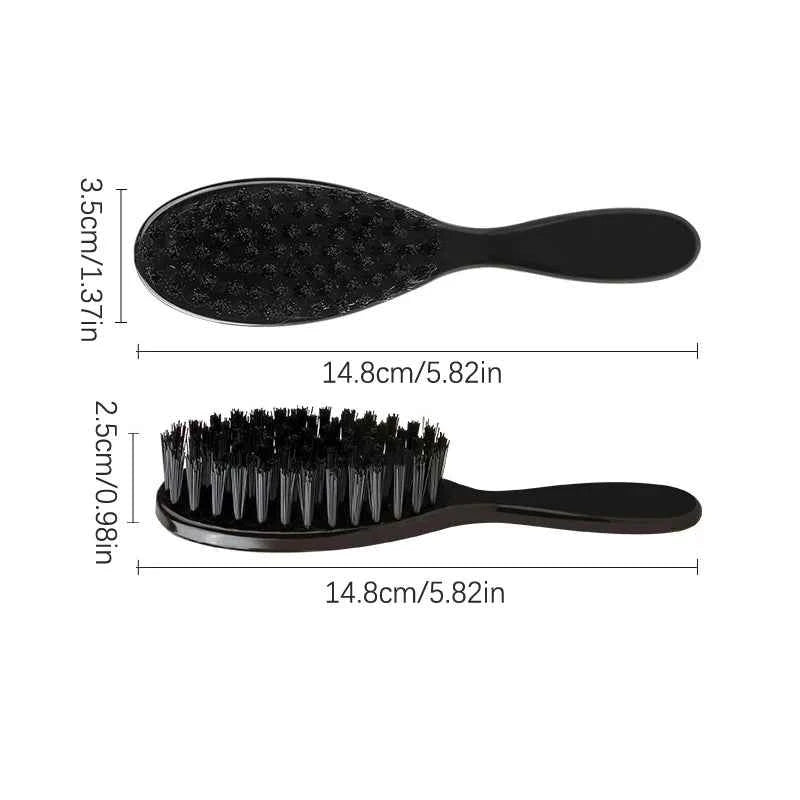 1PC Black Professional Fade Brush Barber Neck Sweeping Brush Comb Haircut Accessories Facial Cleaning Tools For Men Brushes Comb