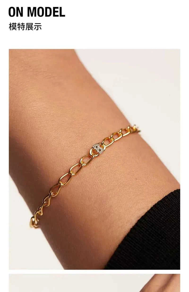 925 Sterling Silver Letter Bracelet Personality Charm Simple Name Initials Bracelet Birthday Gift for Women's Exquisite Jewelry The jack market .AU The jack market .AU Jewellery & Chains $ 50 200000226:100010417#T