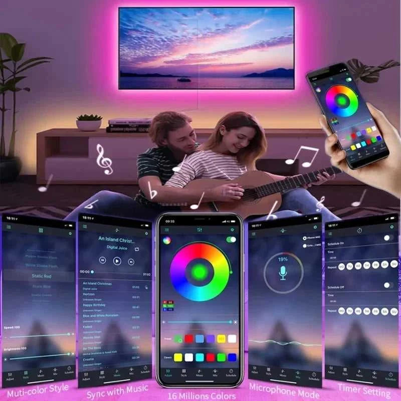 Smart Led Lights Strips 5V 5050 Rgb Ice String Fairy Lights Bar Lighting Bluetooth App Control Adhesive Usb Led Ribbon Tape Lamp The jack market .AU The jack market .AU Home $ 74 136:9131281595#24KEY Bluetooth;200007763:201336100;249:200006305#None Waterproof;380:200746124#30m-1181.1Inch