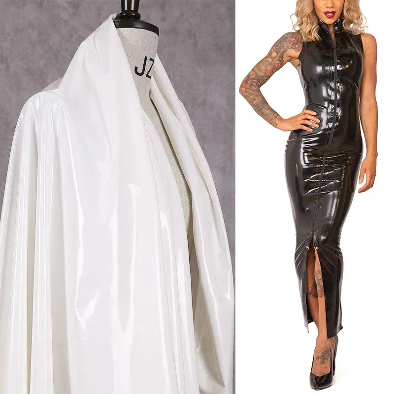Women's Faux Leather Maxi Dress – Slim Fit Bodycon Club Dress