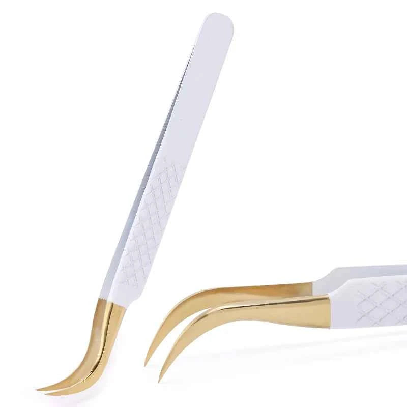 New 1Pc Eyelash Tweezers Anti-static Non-magnetic Professional Pincet 3D Eyelash Extension Tweezer 100% Closure Makeup Tool