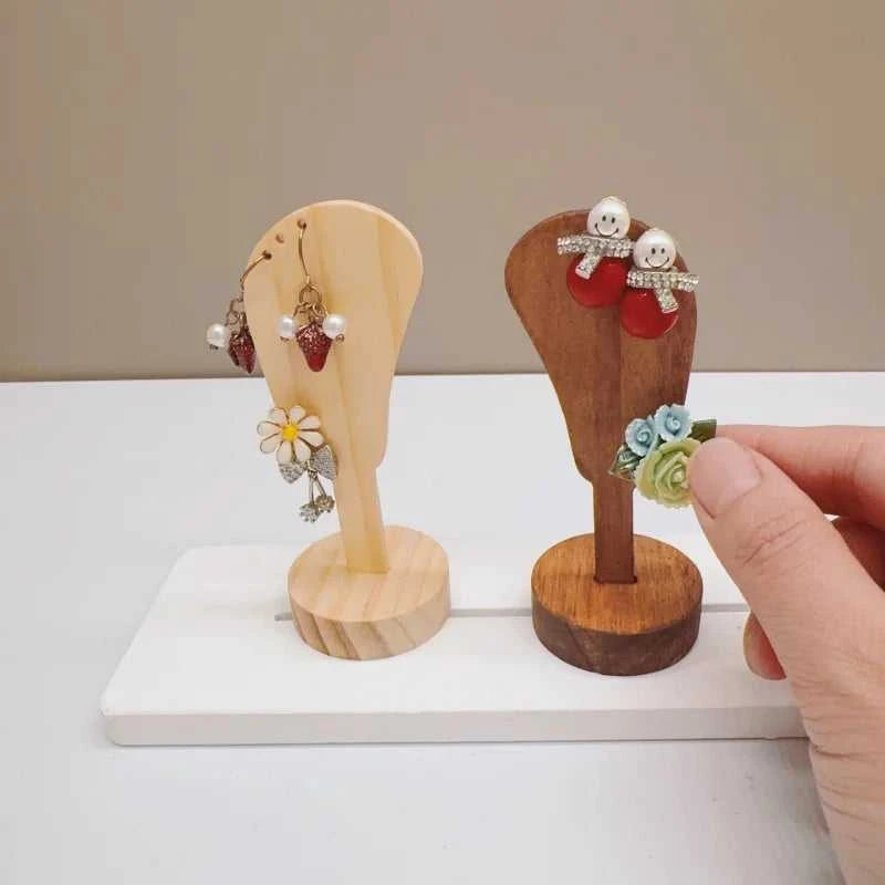 2Pcs Jewelry Display Rack Ears Shape Stand Show Charms Universal Professional Showcase Boutique Set Earrings Shelf The jack market .AU The jack market .AU Jewellery & Chains $ 47 14:29#2pcs log wood