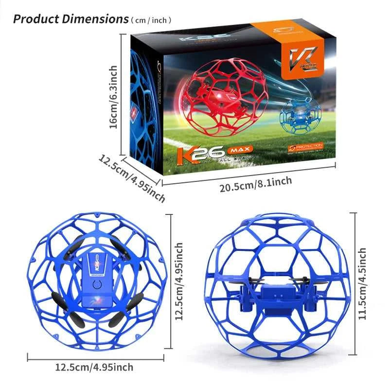K26 2026 New Aerial Football Drone 360 ° All Inclusive Anti Fall Hand Thrown and Easy To Use Three Speed Variable Speed The jack market .AU The jack market .AU Drones $ 72 14:10#K26-Red