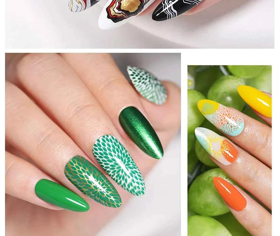 BORN PRETTY Stamping Nail Polish Set - Vibrant 10m Colors for Stunning Nail Art Designs