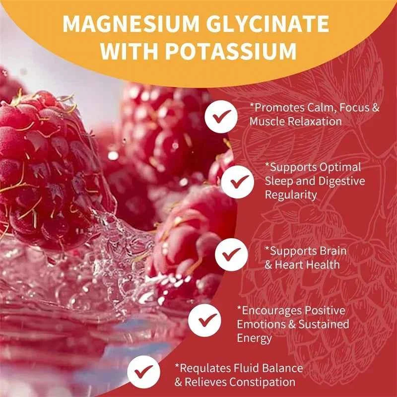 Magnesium Glycinate Gummies - Stress Relief, Sleep Support & Focus - 120 Count