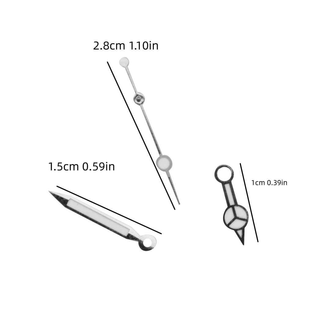 For ETA 2824 Movement Silver Plated Watch Hands Needles Kit For ETA 2824 Watch Movement Accessories Replacement Repair Part Tool