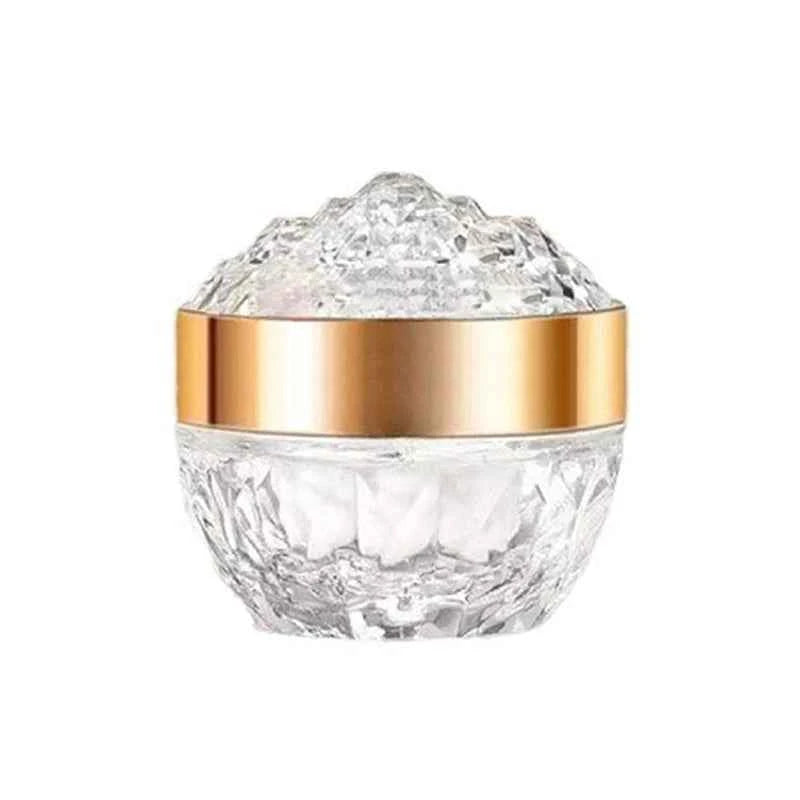 Luxury Glow Diamond Glass Face Cream Jar - 50g Acrylic Container for Creams & Lotions, Perfect Travel Companion