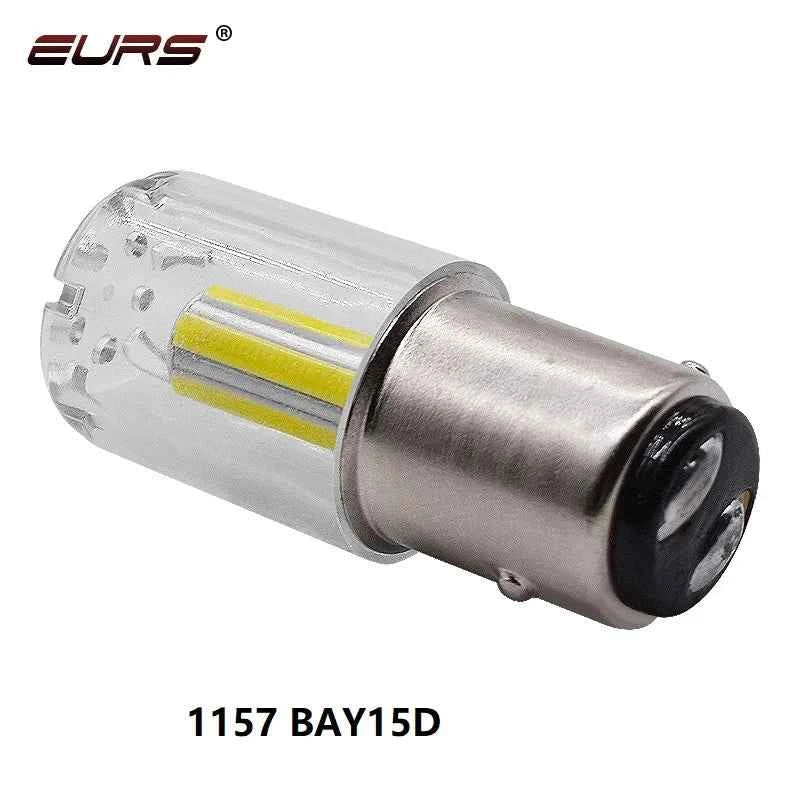1X P21W BA15S LED 1156 BAY15D 1157 P21/5W LED Bulb COB Car LED Turn Signal Light Brake Reverse Lamp DRL 12V 24V Red White Yellow