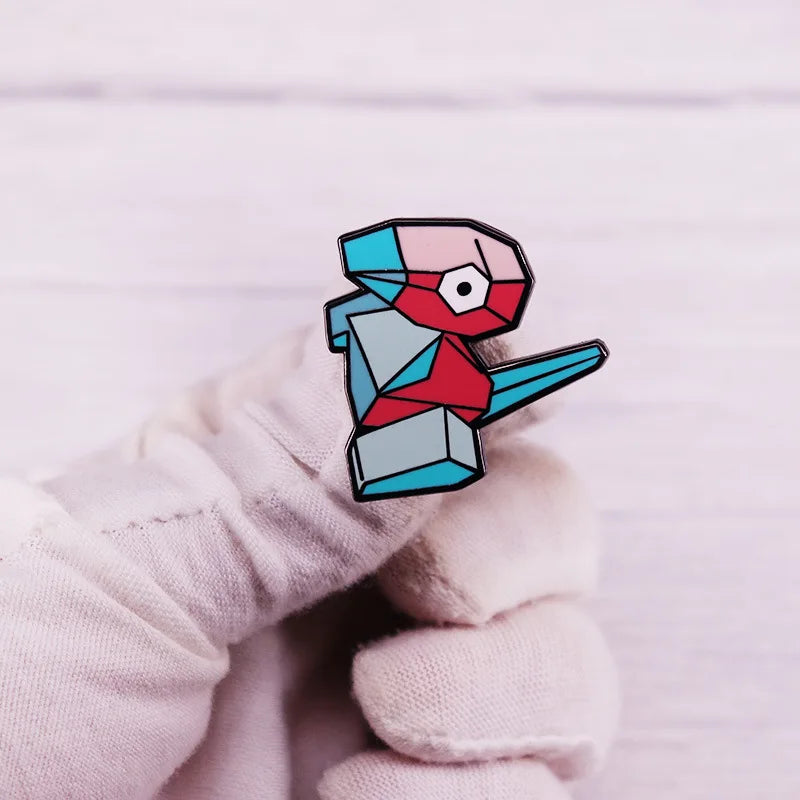Pokemon Porygon Anime Lapel Pins Backpack Jeans Enamel Brooch Women Fashion Jewelry Gifts Kawaii Elf Dragon Cartoon Badges