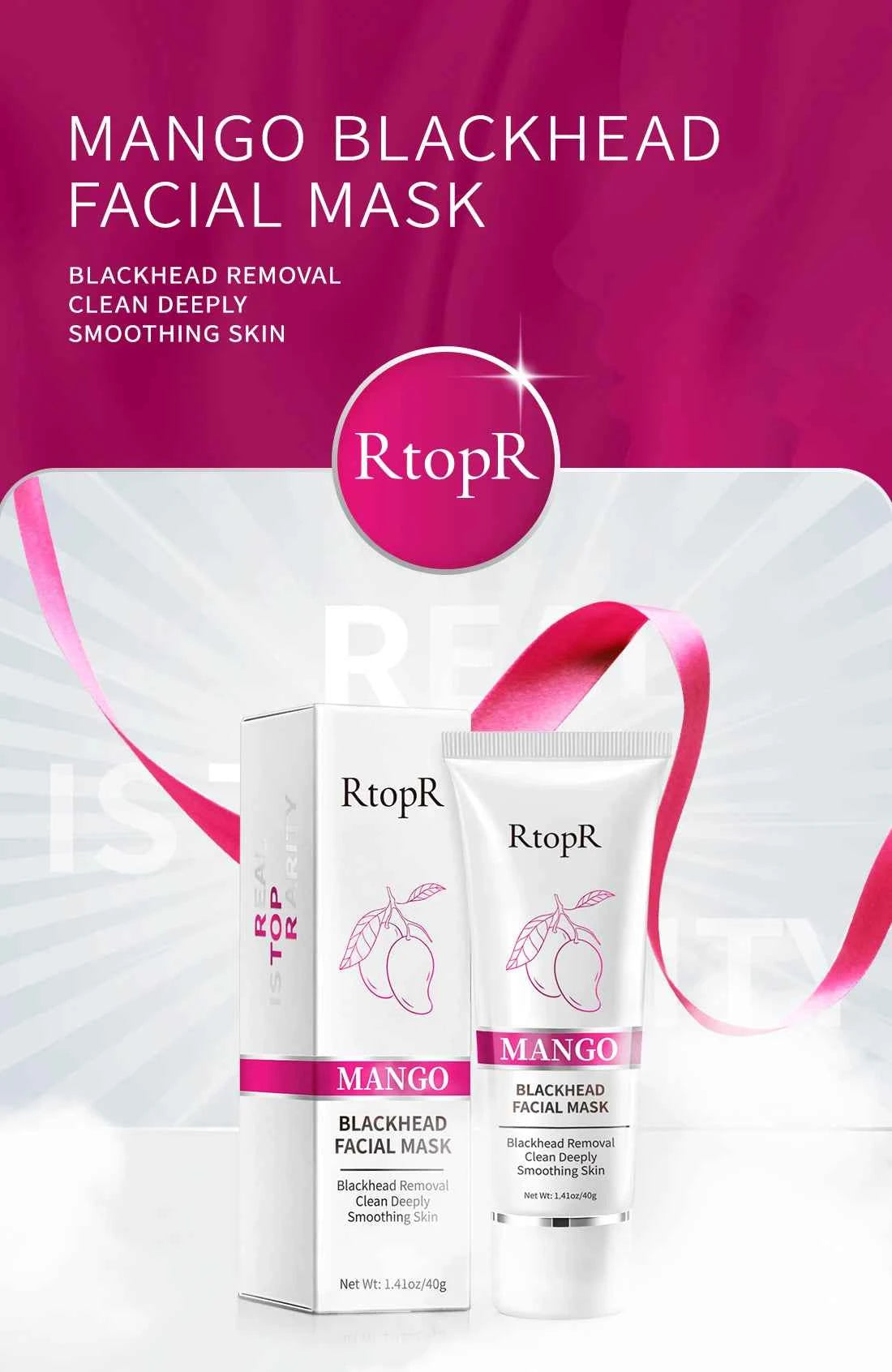 Mango Pore Cleansing Peel-Off Mask - Oil-Control, Blackhead Remover, Skin Brightening Treatment