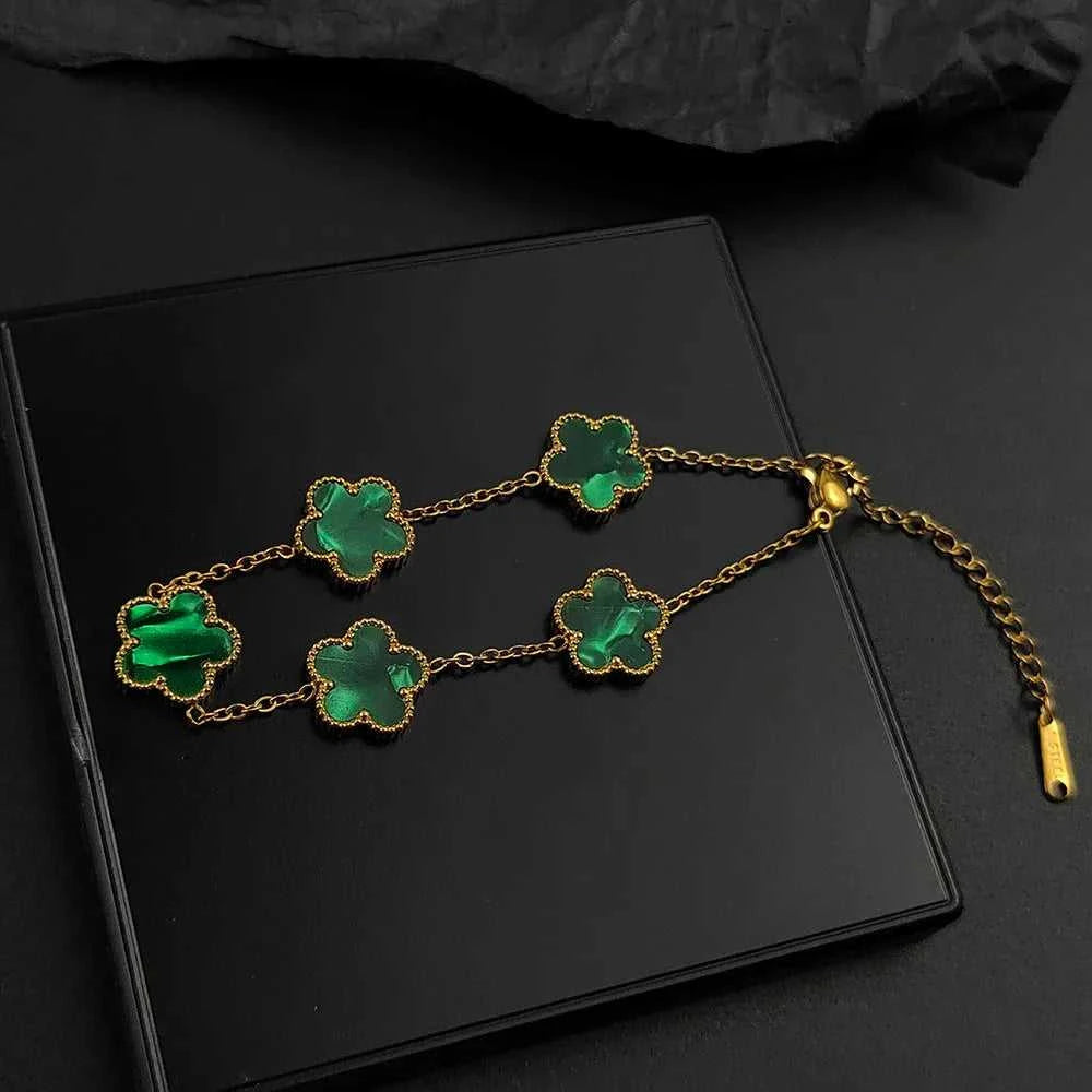 Hot Sale Stainless Steel Plum Blossom Gold Plated Bracelet High Quality Five Leaf Flower Jewelry Simple for Woman Gift Clover The jack market .AU The jack market .AU Jewellery & Chains $ 47 200000639:1438;200001034:6145#red2
