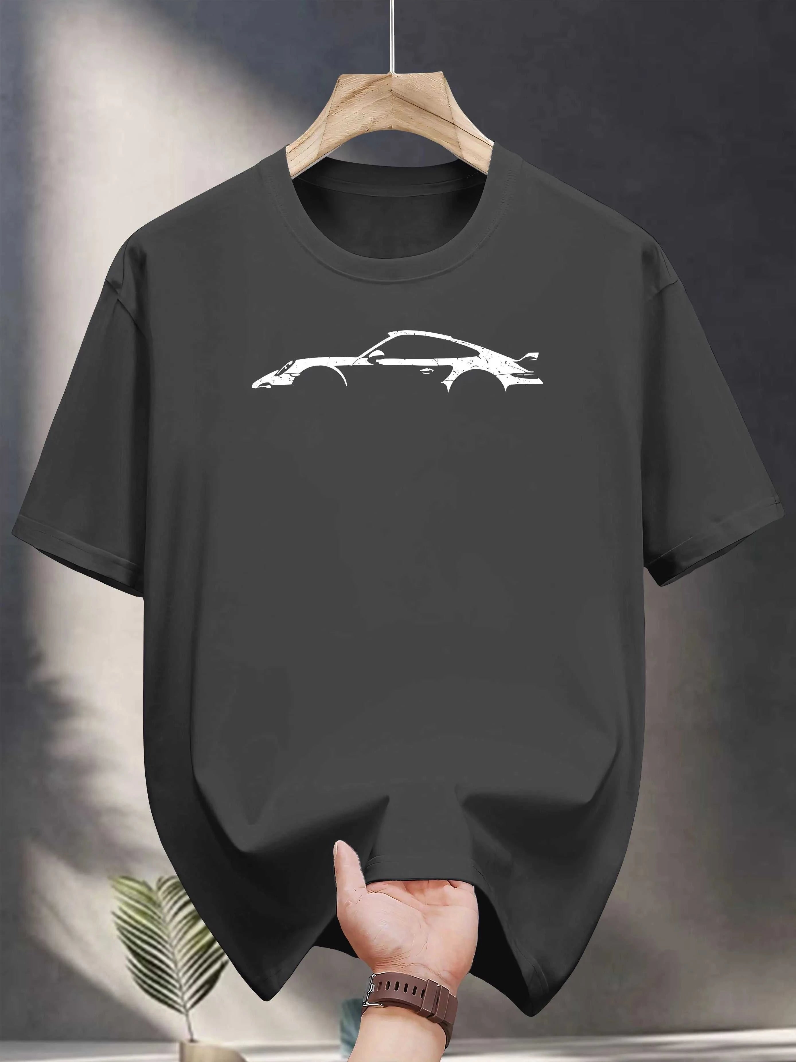 Men's 100% pure cotton fashionable casual loose white car pattern printed round neck short sleeved T-shirt top The jack market .AU The jack market .AU Men Fashion $ 30 14:193#A1543-hei;5:872