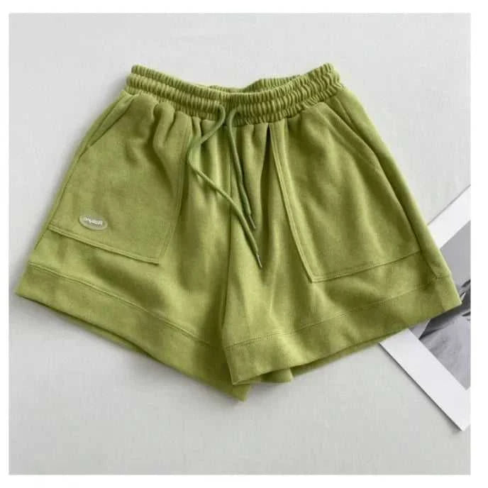 Women's Wide-Leg Drawstring Shorts – Loose Fit Mid-Waist Casual Sports Shorts with Pockets The jack market .AU The jack market .AU Woman Fashion Shorts $ 52 14:771#green;5:361386