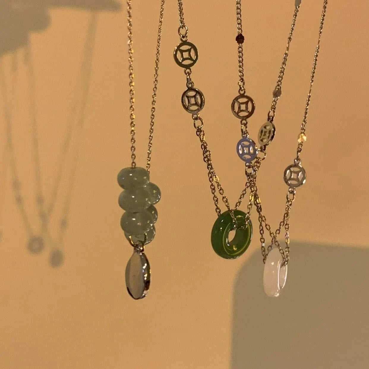 New Chinese Style Stone Buckle Necklace New Female Minority Design Sense Clavicle Chain Neck Chain Aesthetic Jewelry The jack market .AU The jack market .AU Jewellery & Chains $ 55 200001034:17053024#silver