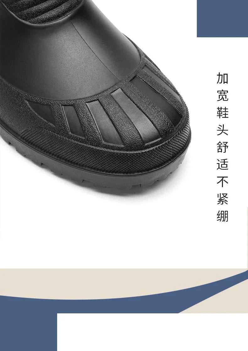 Black High-Top Men's Rain Boots, Adjustable Drawstring Long Boots, Wear-Resistant, Non-Slip, Outdoor Fishing Waterproof Boots, Farm Work Rain Boots, Pvc Water Boots The jack market .AU The jack market .AU Step Up Your Style: Trendy Shoes for Every Occasion! $ 71 14:193;200000124:200000364