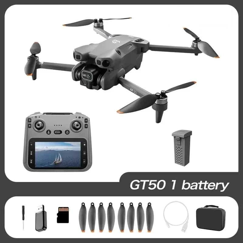 GT50 RC Drone 8K HD Aerial Photography Remote Control Aircraft Dual Camera WIFI GPS Three Sided Obstacle Avoidance Quadcopter The jack market .AU The jack market .AU Drones $ 58 14:691#Only Parking Apron