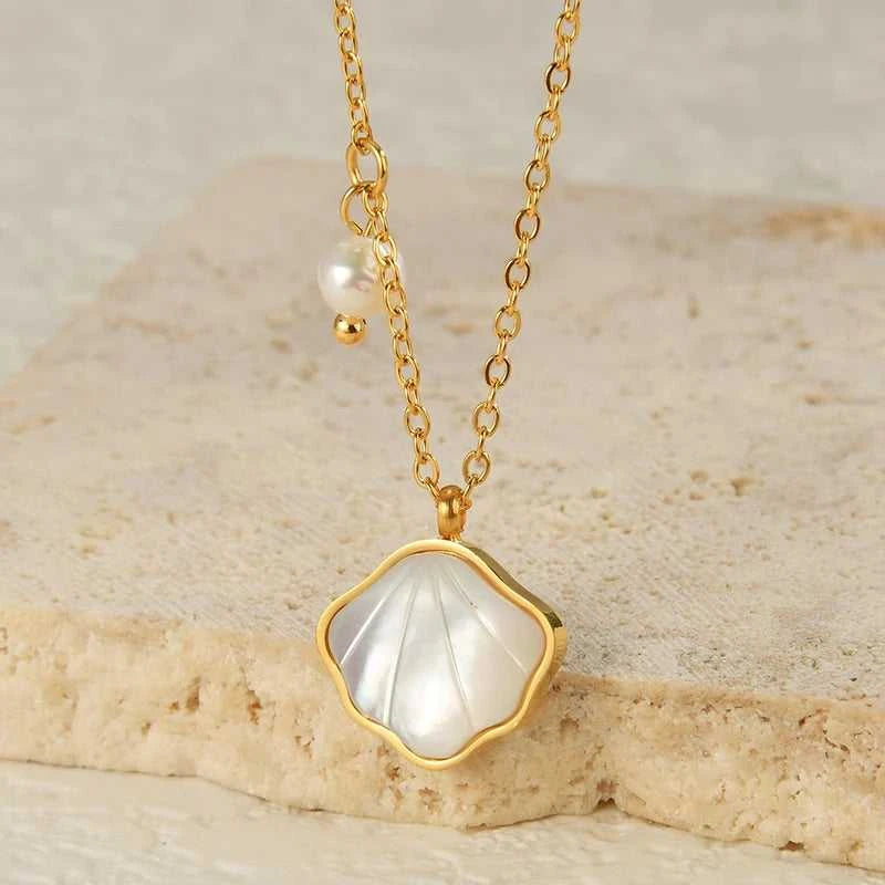 Kissmoon Stainless Steel Trendy Simple Shell Necklace Earing Ring for Women Girl Weeding Party Brithday Jewelry Set Gifts The jack market .AU The jack market .AU Jewellery & Chains $ 48 200001033:361180#necklace