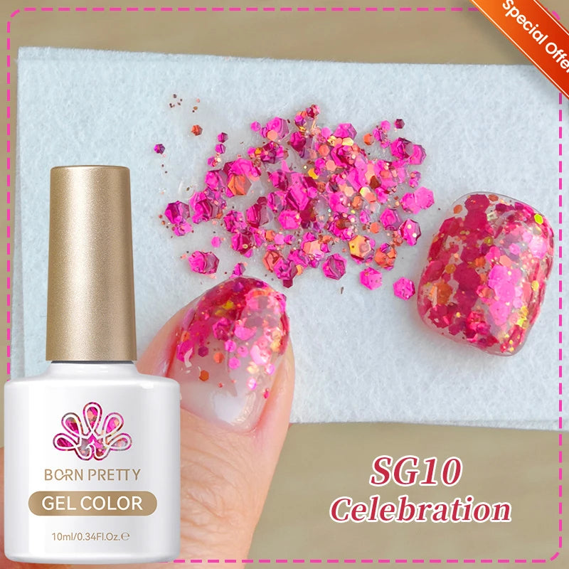 BORN PRETTY Neon Red Gel Nail Polish Yellow Green Summer Color Semi Permanent Varnish 10ml Soak Off UV LED Nail Art Manicure