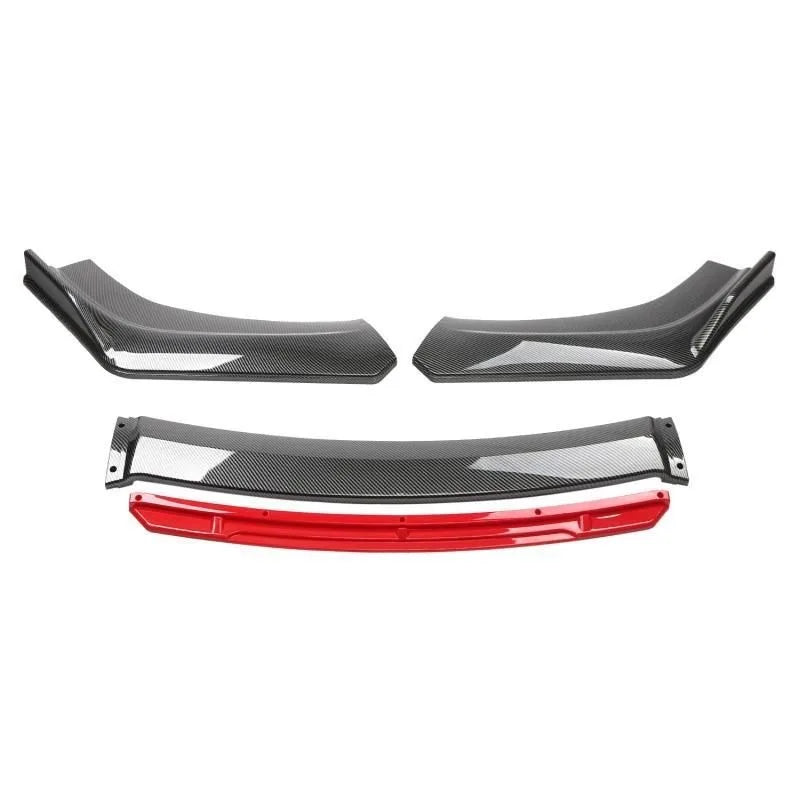 For Universal Cars 3-Piece Adjustable Universal Car Front Bumper Lip Spoiler Diffuser Splitter Body Kits Side Corner Guard
