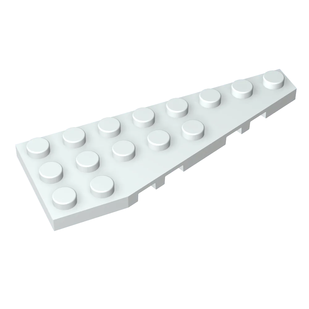 Gobricks 10PCS Parts Wedge Plate Bricks 8x3 Right Compatible with 50304 Toys Building Blocks Assembles Technical Model Adult MOC