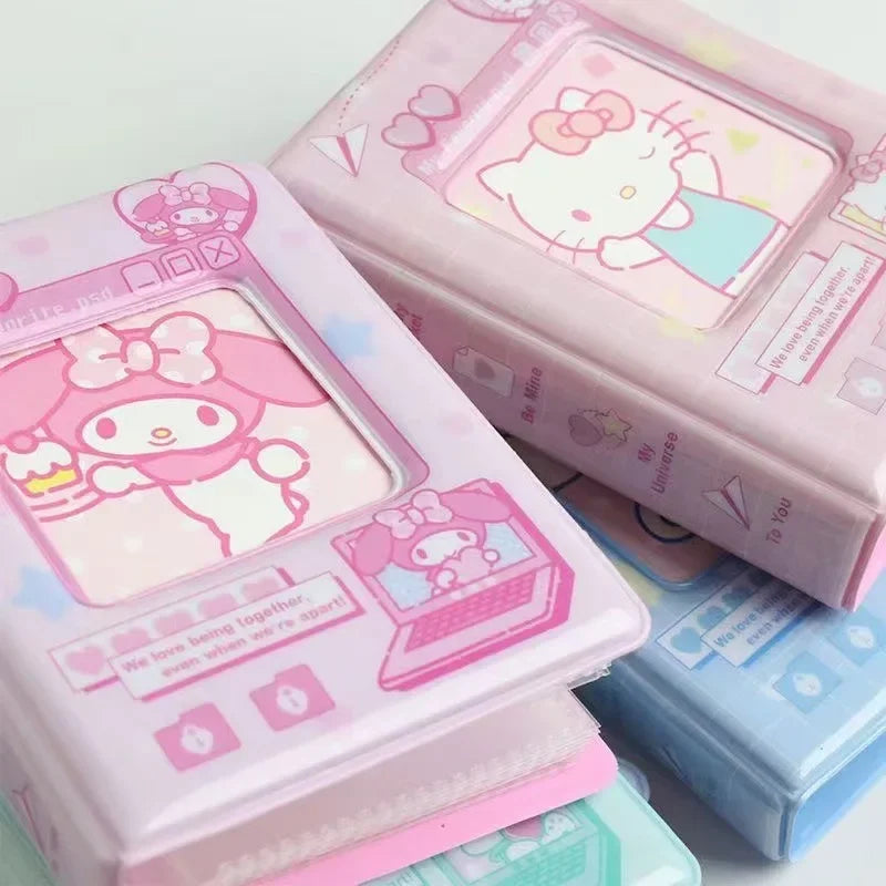 Hello Kitty Refillable Photo Album Cute Cartoon Design for Kpop Star Cards Collection Kawaii Memory Book with PVC Sleeves Gift