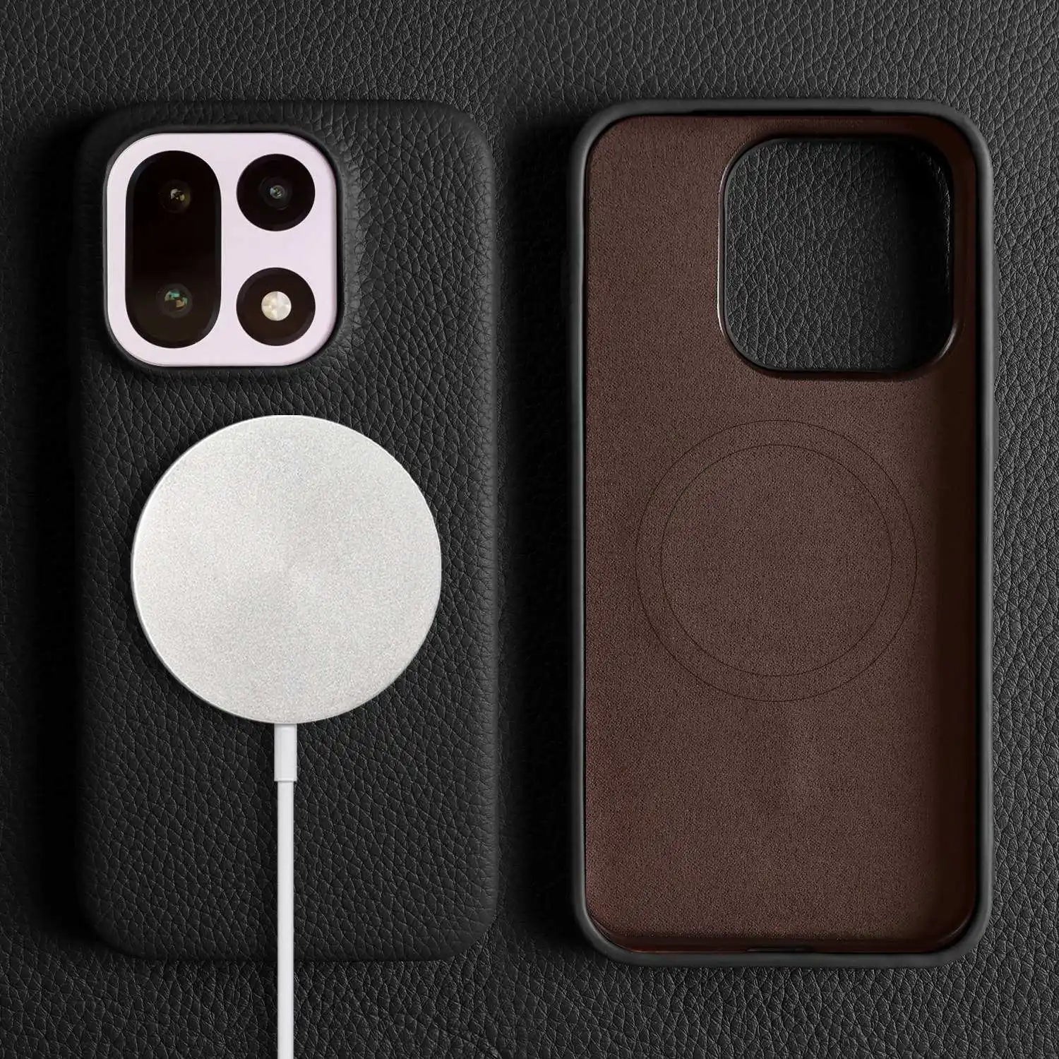 For Oneplus 15 Case 13R 12 10R 8Pro 7T 9R 7TPro Case Luxury Genuine Leather Cases For Magsafe Oneplus Phone Cover Magnetic Coque