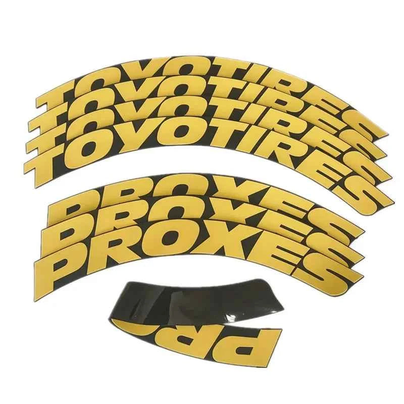 Car Tire Letter Stickers for TOYOTIRES PROXES Siamese Styling Lettering Wheel Logo Tyre Stickers Auto Decoration 4 Colors