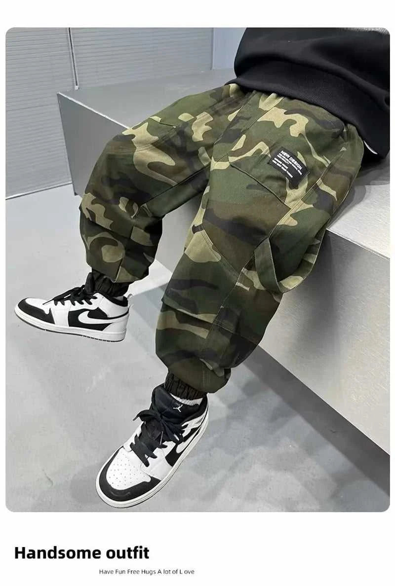 Boys Camouflage Cargo Pants Autumn Big Kids Casual Sport Pants Spring Teenage Joggers Trousers Children Streetwear Baggy Pants The jack market .AU The jack market .AU Mum & Kids: Essential Products for Every Family $ 43 14:193#Black;200000463:200004200#13-14T(Size 170);200007763:201336100