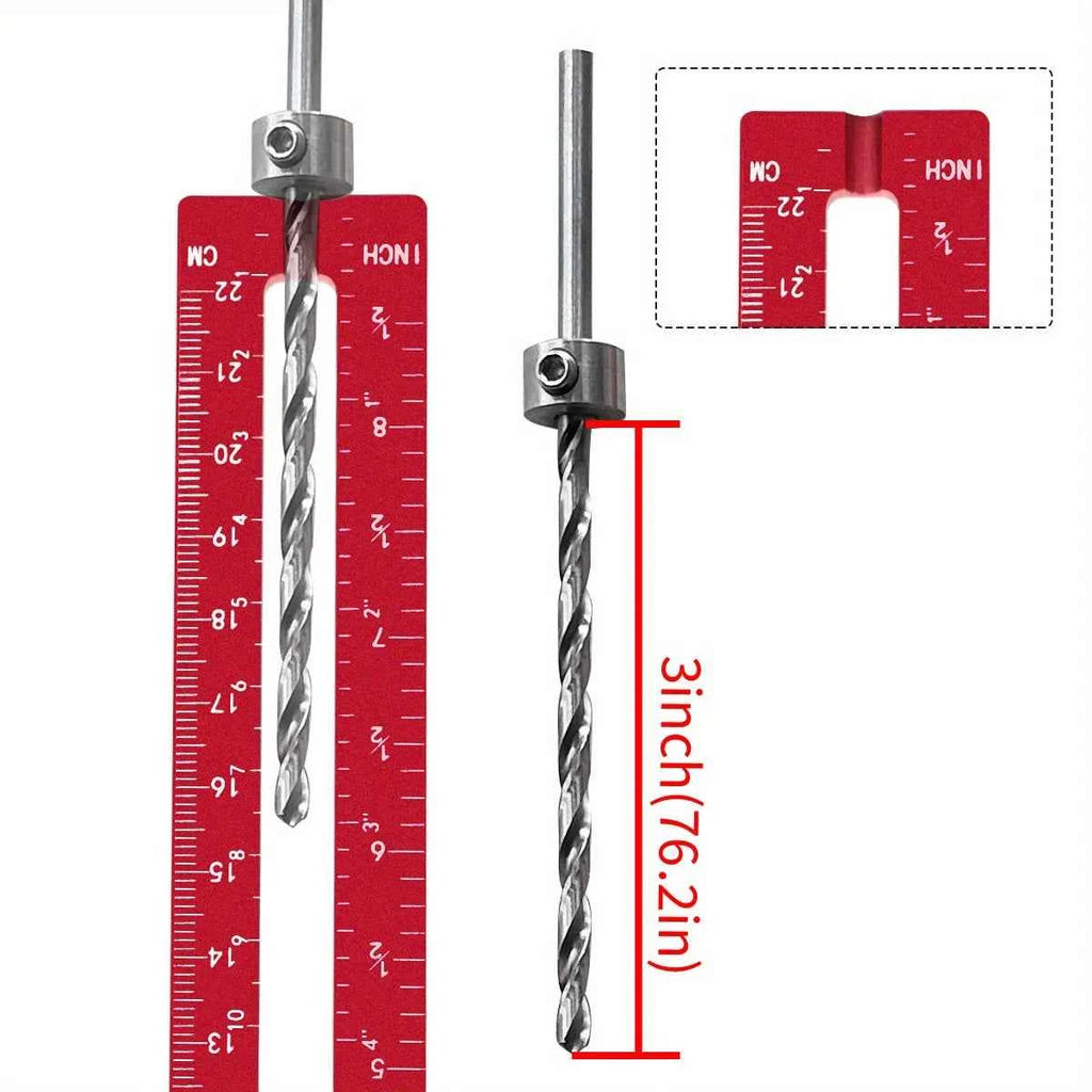 Handle Template Jig Drill Guide Cabinet Handle Knob Template Locator PunchTool, Metric/Inch Adjustable Wood Drilling Template