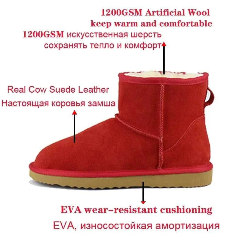 New Fashion Australia Classic Women Snow Boots Ladies Cowhide Leather Ankle Boots Cow Suese Faux Fur Warm Winter Boots No Logo The jack market .AU The jack market .AU Step Up Your Style: Trendy Shoes for Every Occasion! $ 93 14:1052#Grape Purple;200000124:100010482