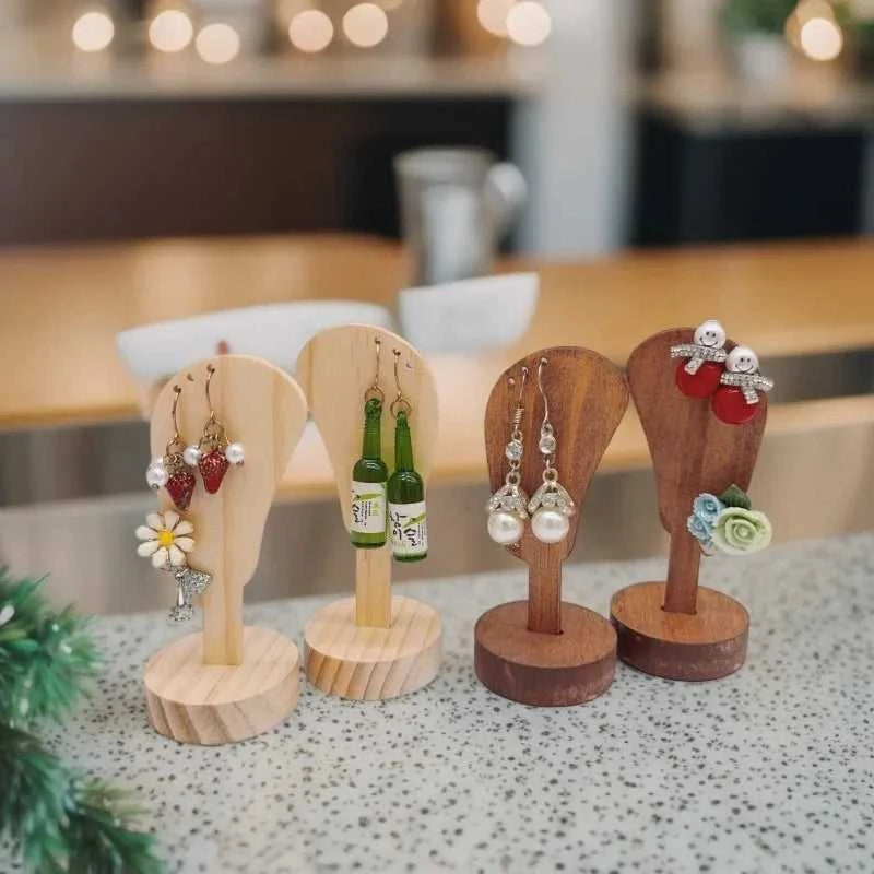 2Pcs Jewelry Display Rack Ears Shape Stand Show Charms Universal Professional Showcase Boutique Set Earrings Shelf The jack market .AU The jack market .AU Jewellery & Chains $ 47 14:29#2pcs log wood