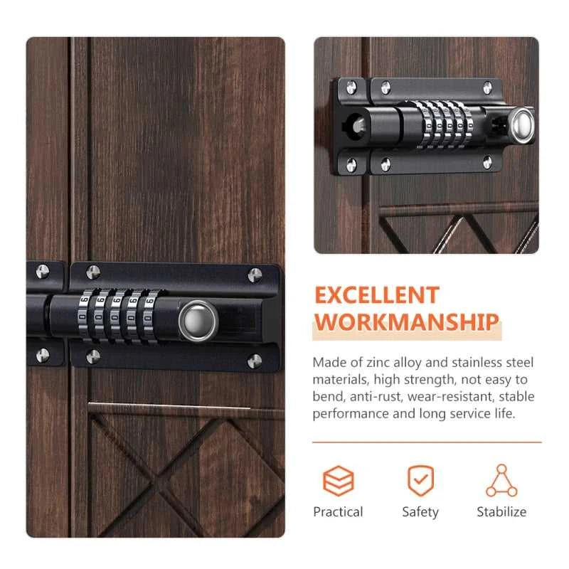 Deadbolt Lock Metal Doors Combination Key Outdoor Gate Portable Locks Household Wardrobe The jack market .AU The jack market .AU Home $ 63 14:771#Black