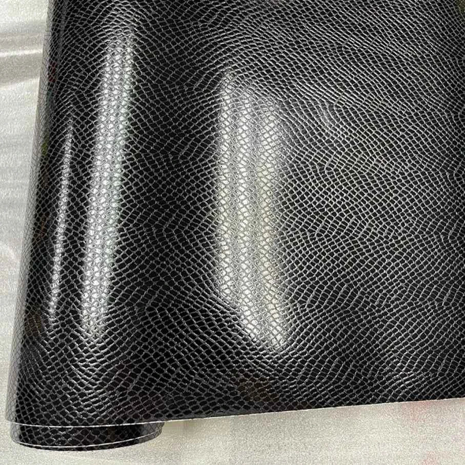 50CM*800CM Black Snake Skin Leather Grain Texture Vinyl Car Wrap Sticker Decal Film Adhesive Sticker Interior Car Styling