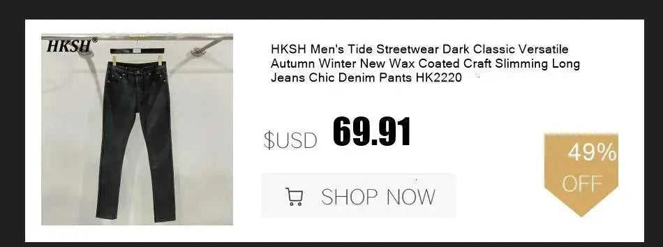HKSH Autumn Winter New Men's Tide Original Design Techwear High Street Fashion Trend Vintage Jacket Chic Casual Coats Ins HK6132 The jack market .AU The jack market .AU Men Fashion $ 172 14:691#Gray;5:4182