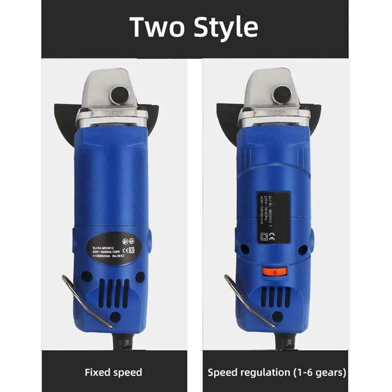 Brand Name Mini Electric Angle Grinder - Versatile 110V/220V, 6 Speed Settings for Precision Cutting, Polishing & Grinding