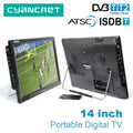 LEADSTAR D14 14" Portable TV DVB-T2 TDT ATSC ISDB-T Analog Mini Small Car Television Without Battery Support HD-IN H.265 AC3 The jack market .AU The jack market .AU Accessories Electronics $ 207 <none>