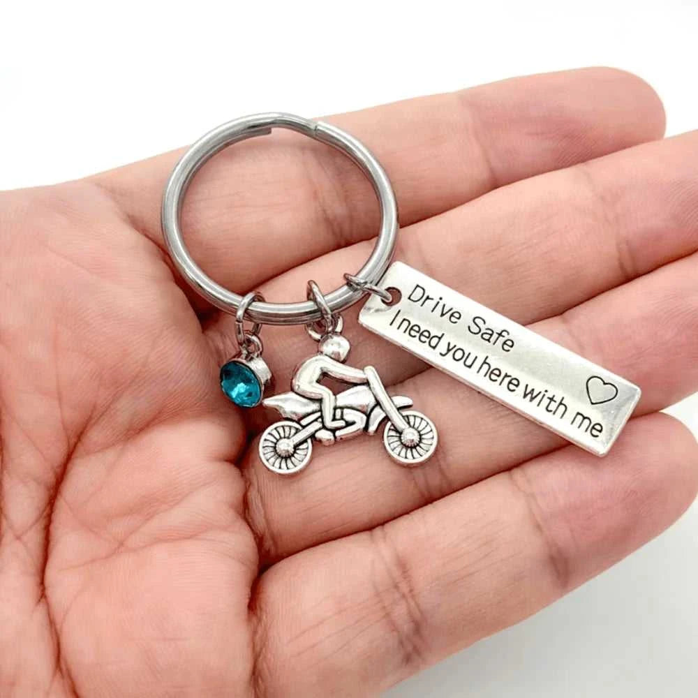 1Pc Motorcycle Birthstone Keychains,Drive Safe Keyring,Biker Gifts For Husband Son Family Friend,Gift For Valentine's Day The jack market .AU The jack market .AU Jewellery & Chains $ 47 14:29#Blue