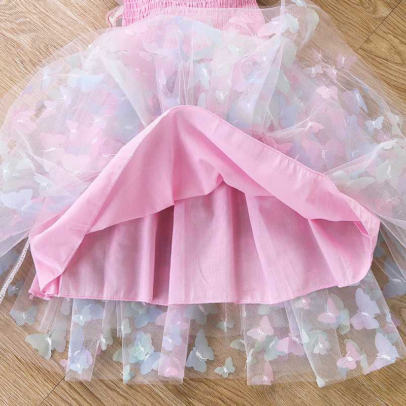 Girls Summer Elegant Dress With Large 3D Butterfly Wings Gauze Princess Dress Bow Kids Sleeveless Birthday Party Evening Dresses The jack market .AU The jack market .AU Mum & Kids: Essential Products for Every Family $ 46 14:496#dress Led lights;200000463:200004192#8T