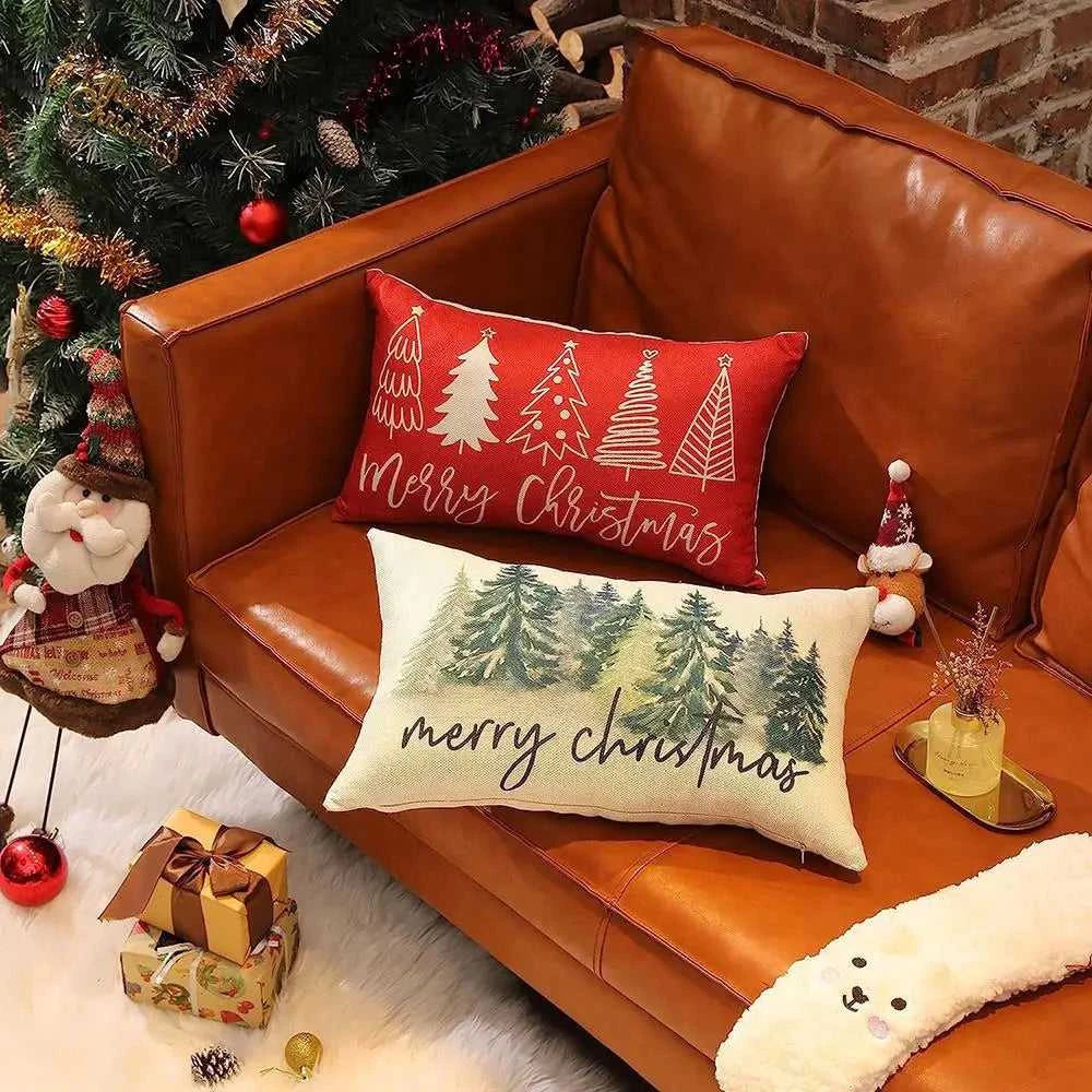Xmas Tree Pillow Cover 30x50cm Linen Throw Pillowcase Merry Christmas Decorative Snowmen Letter Decor Pillowcase Cushion Cover The jack market .AU The jack market .AU Home $ 22 14:193#merry christmas 1