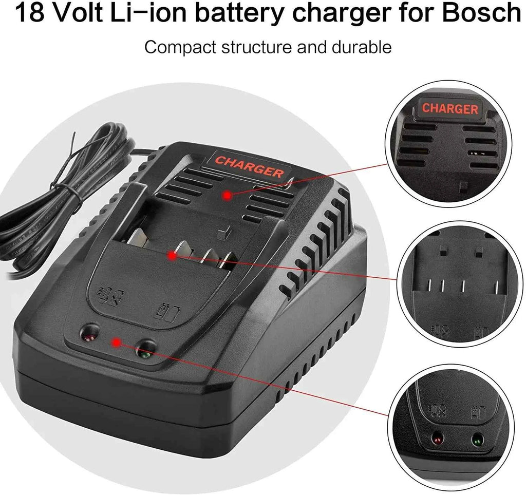 Fast charger 3.0A For Bosch AL1860CV Li-ion Battery Charger 18V 14.4V BAT609G BAT618 BAT618G BAT614  Electrical Drill