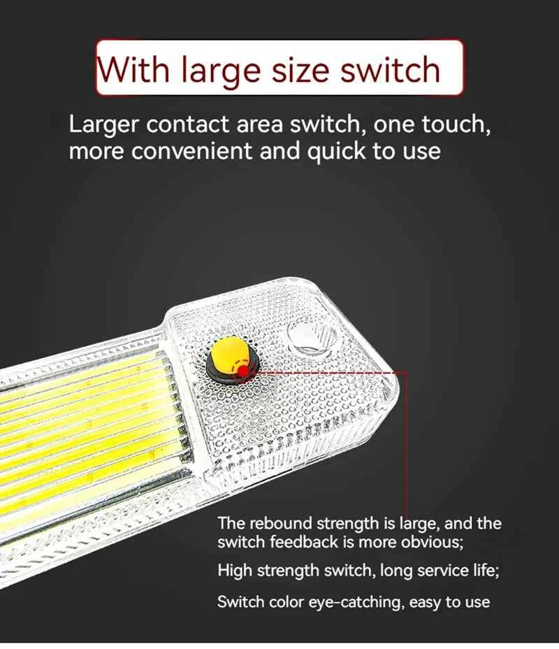 BrightDrive LED Cabin Light - High-Intensity 12V/24V Dome Lamp with Switch for Van, Truck, RV, & Camper