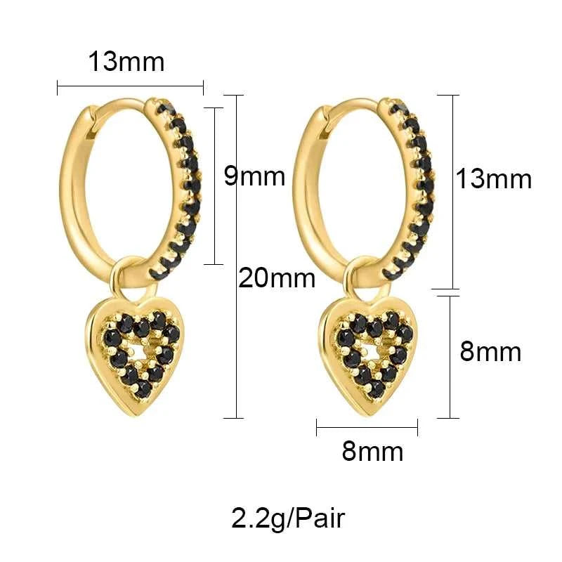 TIANDE Black Zircon Hoop Drop Earrings for Women Gold Plated Piercing Women's Dangle Earrings Set 2022 Fashion Jewelry Wholesale The jack market .AU The jack market .AU Jewellery & Chains $ 48 200001034:200025551#JQH0068-SS-5
