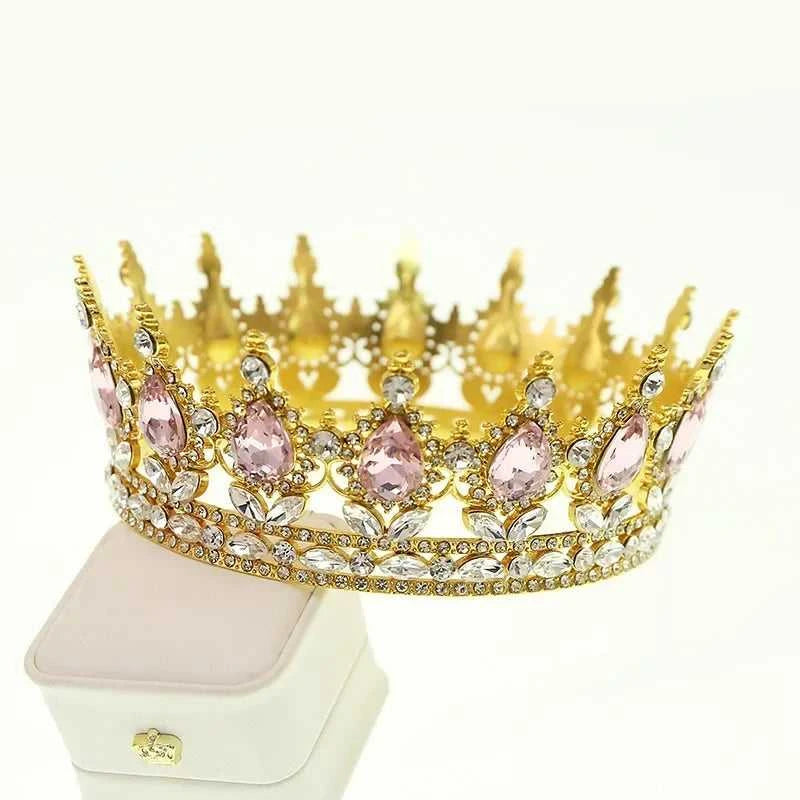 Wholesale Gold Crystal Headdress Prom Pageant Full Round Circle King Crowns For Cake Decoration The jack market .AU The jack market .AU Jewellery & Chains $ 65 200001033:200025551#C21;351:200001569