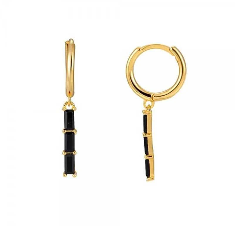 TIANDE Black Zircon Hoop Drop Earrings for Women Gold Plated Piercing Women's Dangle Earrings Set 2022 Fashion Jewelry Wholesale The jack market .AU The jack market .AU Jewellery & Chains $ 48 200001034:200025551#JQH0068-SS-5
