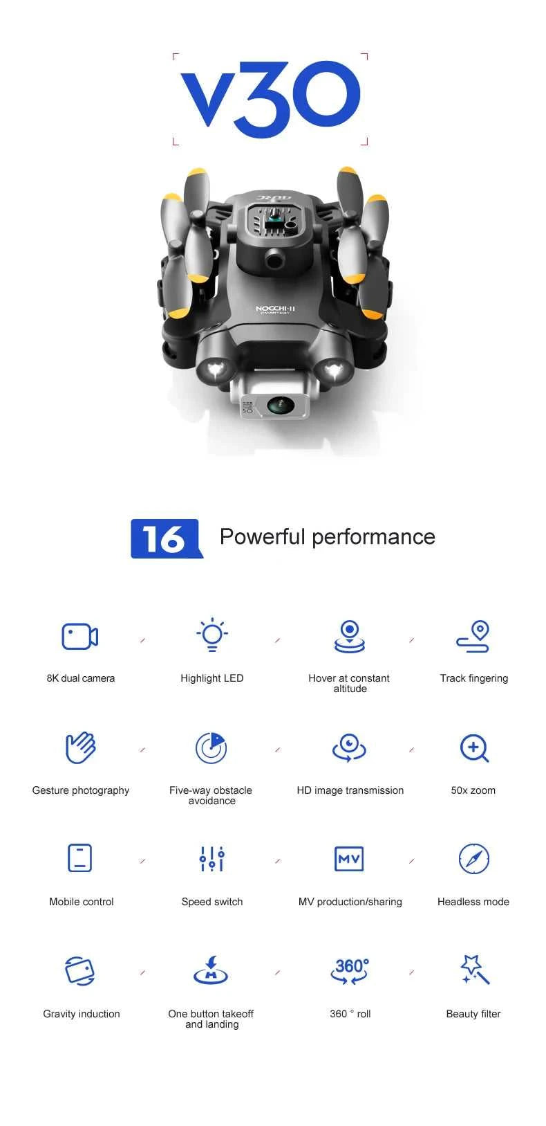 4DRC V30 Mini Drone with Camera HD 4K 1080P FPV RC Drones Profesional Five-sided Obstacle Avoidance Helicopter Drone Toy The jack market .AU The jack market .AU Drones $ 96 14:193;200007763:201336100