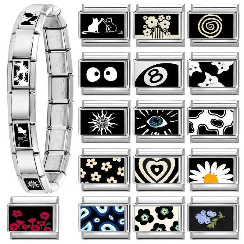 Creative Black Series Cute Rabbit Cat Heart Star Eye Lips Italian Charm Links Fit 9mm Stainless Steel Bracelet DIY Making Gifts The jack market .AU The jack market .AU Jewellery & Chains $ 52 200001034:200003757#A14;200007763:201336100