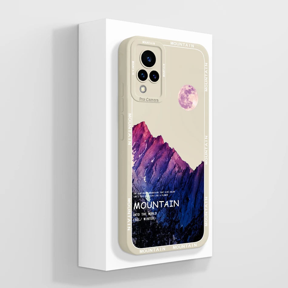 Vivo V21 Liquid Silicone Case - Full Coverage Anti-Drop Protection, Stylish & Soft Back Cover